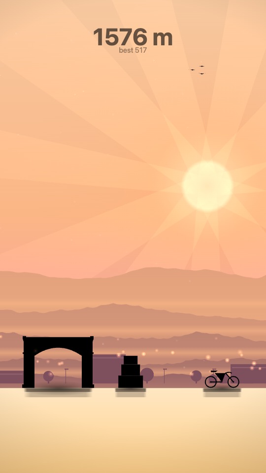Gameplay: Golden Hour, warm sunset light with a low sun on the horizon